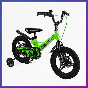 Велосипед дитячий двоколісний магнієвий Corso Connect MG-14155 14" зріст 95-115 см вік 3-6 років Зелений