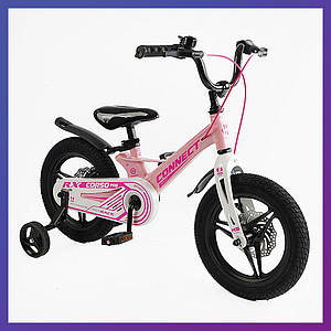 Велосипед дитячий двоколісний магнієвий Corso Connect MG-14608 14" зріст 95-115 см вік 3-6 років Рожевий