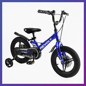 Велосипед дитячий двоколісний на магнієвій рамі CORSO Revolt MG-14015 14" зріст 95-115 см 3-6 років Синій