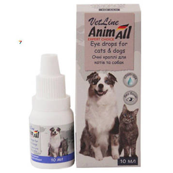Краплі очні для собак та кішок 10 мл AnimAll VetLine