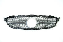 Решітка радіатора Silver ( без місця під камеру ) Diamond на Mercedes-Benz C-Class W205 2018-2021 року
