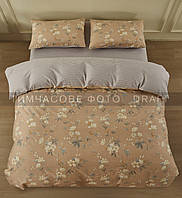 КПБ 1.5сп Ardesto Gloria 160х220см, наволочки (2) 50х70см, 100% бавовна, сатин, магнолія, смужка (ART1622MB)