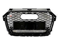 Решітка радіатора Full Black ( в стилі RS1 ) Quattro на Audi A1 8X 2014-2019 року