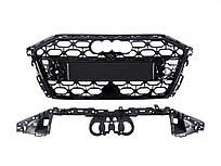 Решітка радіатора Full Black ( в стилі RS3 ) під радар на AUDI A3 8Y 2020-2023 року