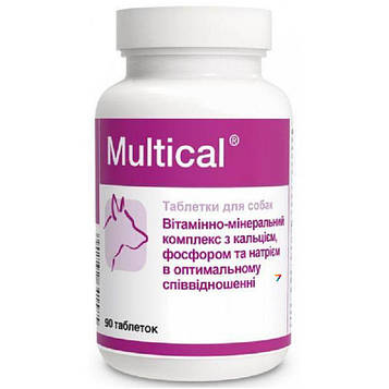 Долфос Мультикаль вітамінний комплекс для собак 1т/10кг 90таб