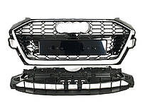 Решітка радіатора Silver Black ( в стилі RS4 ) на Audi A4 B9 2019-2023 року