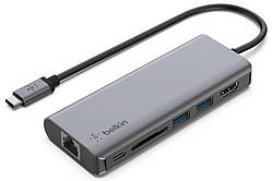 Хаб Belkin USB-C 6в1 Multiport Dock (AVC008BTSGY)