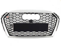 Решітка радіатора Silver Black ( в стилі RS4 quattro ) на AUDI A4 B9 2015-2019 року