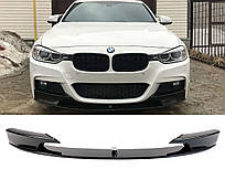 Губа ( переднього бампера ) Чорний глянець ( під M-Paket ) на BMW 3 Series F30 / F31 2011-2018 року