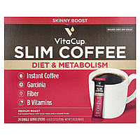VitaCup, Розчинна кава Slim Blend, середнього обсмажування, 24 палички, по 3,7 г (0,13 унції) кожна Дніпро