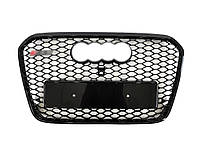 Решітка радіатора Full Black ( в стилі RS6 під камеру ) на Audi A6 C7 2011-2014 року