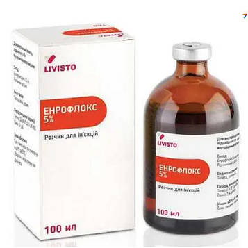 Енрофлокс 5% Enroflox 5% 100 мл LIVISTO