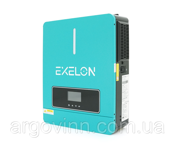 Гібридний інвертор Exelon ECP-6200/48, 6200VA, 48V, струм заряду 0-120A, MPPT (60-450VDC, 22A)