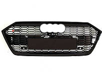 Решітка радіатора Full Black ( в стилі RS7 під камеру без радарів ) на Audi A7 4K 2017-2023 року