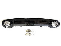 Дифузор ( заднього бампера ) Full Black / Chrome Pipe ( в стилі RS6 ) на Audi A6 C7 2014-2018 року
