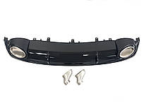 Дифузор ( заднього бампера ) Black Silver / Chrome Pipe ( в стилі RS7 ) на Audi A7 4G 2014-2017 року