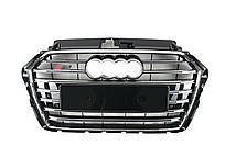 Решітка радіатора Chrome Black ( в стилі S3 ) на Audi A3 8V 2016-2020 року