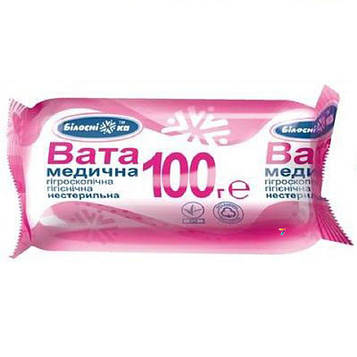 Вата 100 г ролик