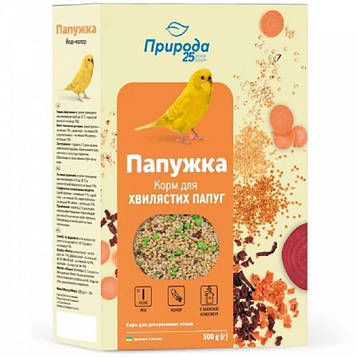 Корм для хвилястих папуг Папужка Йод + колор 500 г ПРИРОДА PR241085