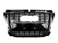 Решітка радіатора Full Black ( в стилі S3 ) на Audi A3 8P 2008-2012 року