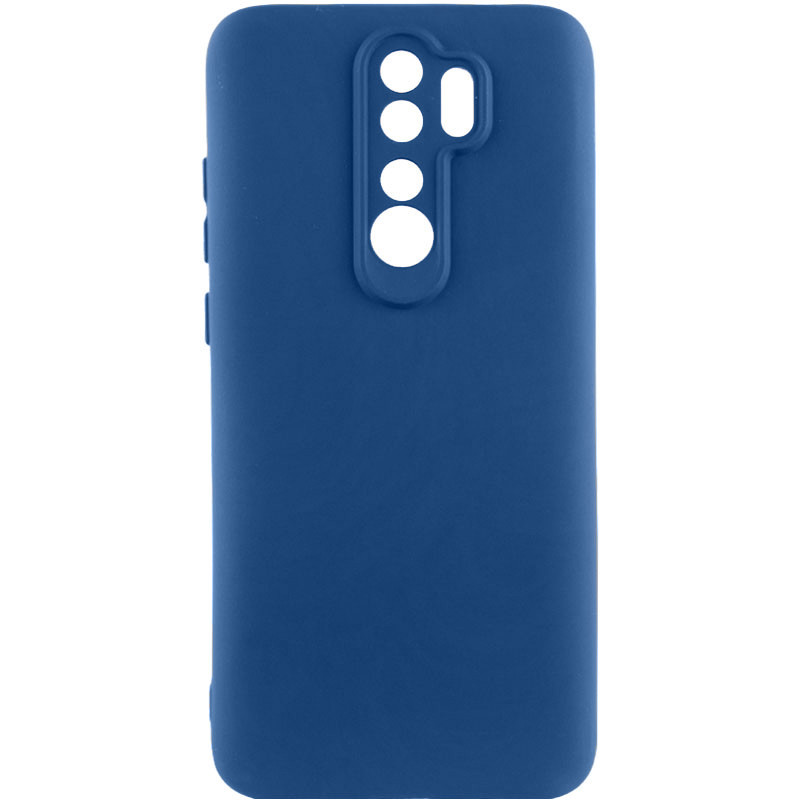 Чохол GETMAN Liquid Silk Full Camera для Xiaomi Redmi 9 | TPU + Мікрофібра Синій / Navy Blue, фото 1