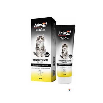 Фітопаста для виведення шерсті у котів та кішок 100 г AnimAll VetLine Malt