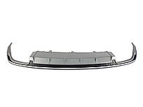 Дифузор ( заднього бампера ) Silver ( в стилі S6 00-00 ) на Audi A6 C7 2014-2018 року
