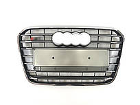 Решітка радіатора Silver Chrome ( в стилі S6 ) на Audi A6 C7 2011-2014 року