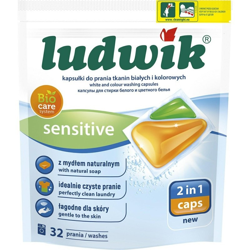 Гелеві капсули для прання Ludwik 2in1 Caps Sensetive 32 шт