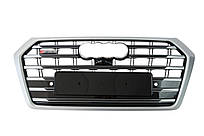 Решітка радіатора Black Silver ( в стилі SQ5 ) на Audi Q5 80A 2016-2020 року