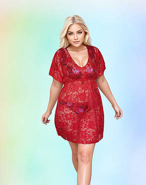 Туника платьем Рада Samegame 2030 A красный(В НАЛИЧИИ ТОЛЬКО 46 48 50 УКР р-ры), фото 3