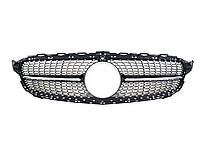 Решітка радіатора Black ( з місцем під камеру ) Diamond  на Mercedes-Benz C-Class W205 2018-2021 року