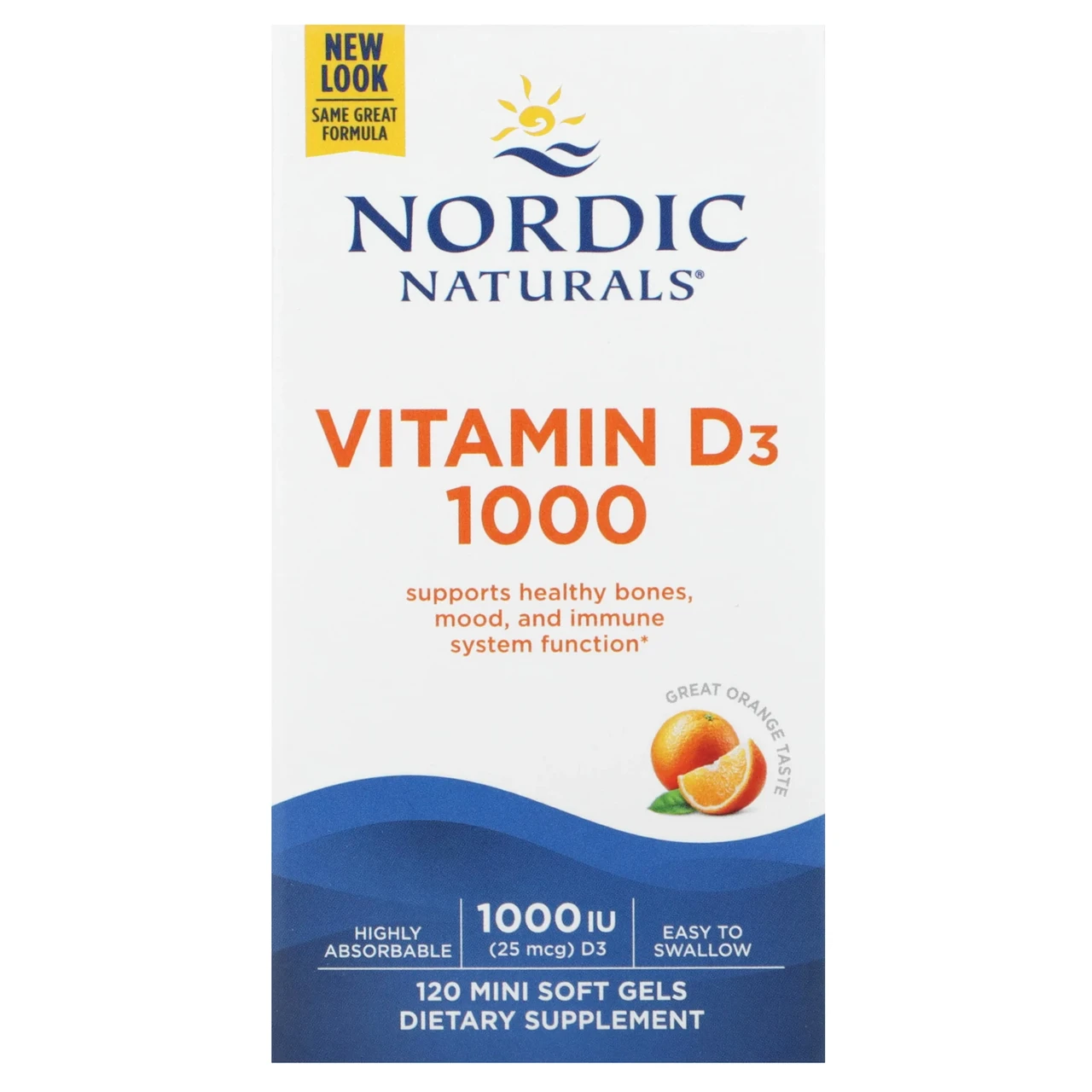 Nordic Naturals, Вітамін D3, апельсин, 1000 МО, 120 штук, Київ