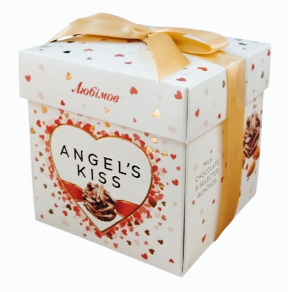 Цукерки в молочному шоколаді з мигдалем Angel's kiss Любімов, 140 г, фото 1