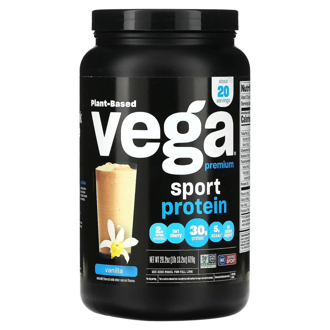Vega, Sport, протеїновий порошок, зі смаком ванілі, 828 м (29,2 унції), Київ