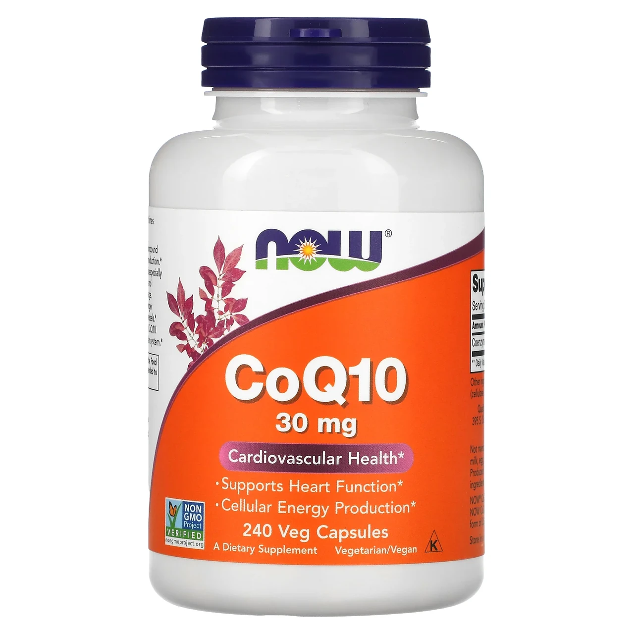 NOW Foods, CoQ10, 30 мг, 240 рослинних капсул NOW-03190, Київ