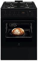Плита Electrolux комбінована, 58л, 60x60см, конвекція, чавун, пара (LKK660220K)