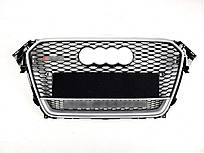 Решітка радіатора Silver Black ( стиль RS4 quattro ) на Audi A4 B8 2011-2015 року