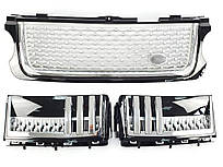 Решітка радіатора  + жабра на land rover Range Rover Vogue L322 2010-2013 року