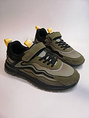Кросівки Clibee 665 green-black хакі р.39-41