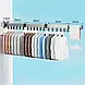 Вішалка-сушарка настінна розкладна для одягу на 3 секції кожна по 30 см, фото 4