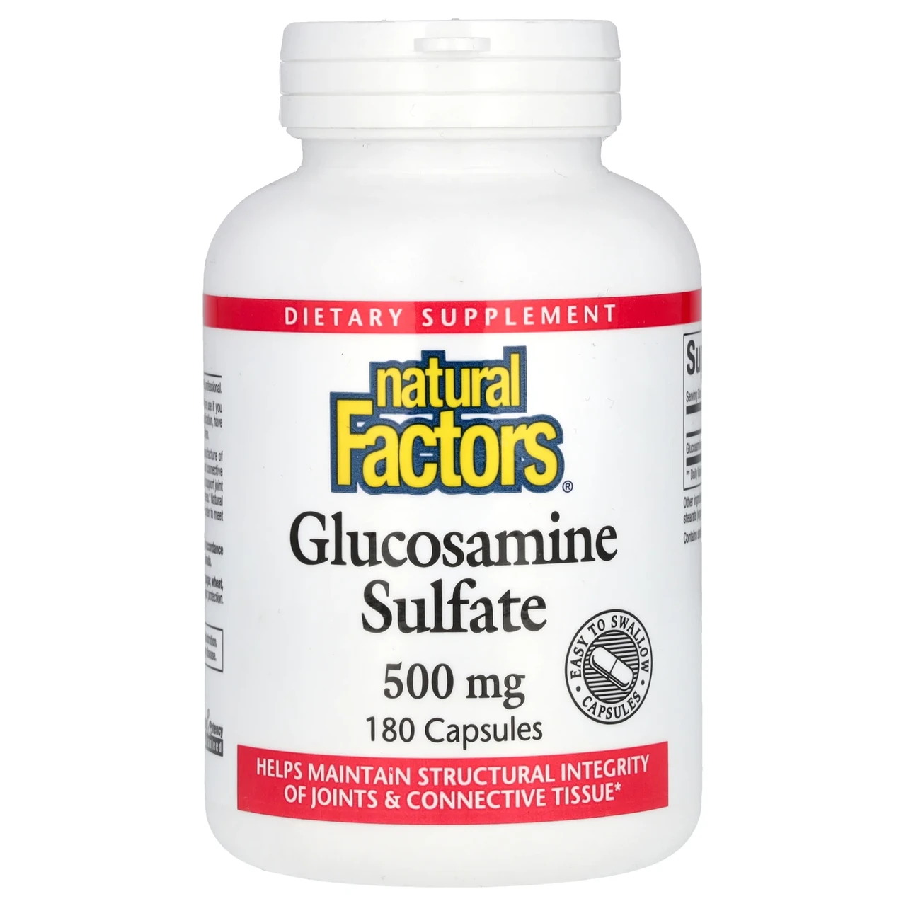 Natural Factors, Сульфат глюкозаміну, 500 мг, 180 капсул, Київ