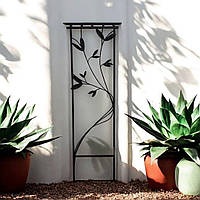 Опора садова для рослин Листя метал порошкове фарбування 50 х 180 см AR03 чорний