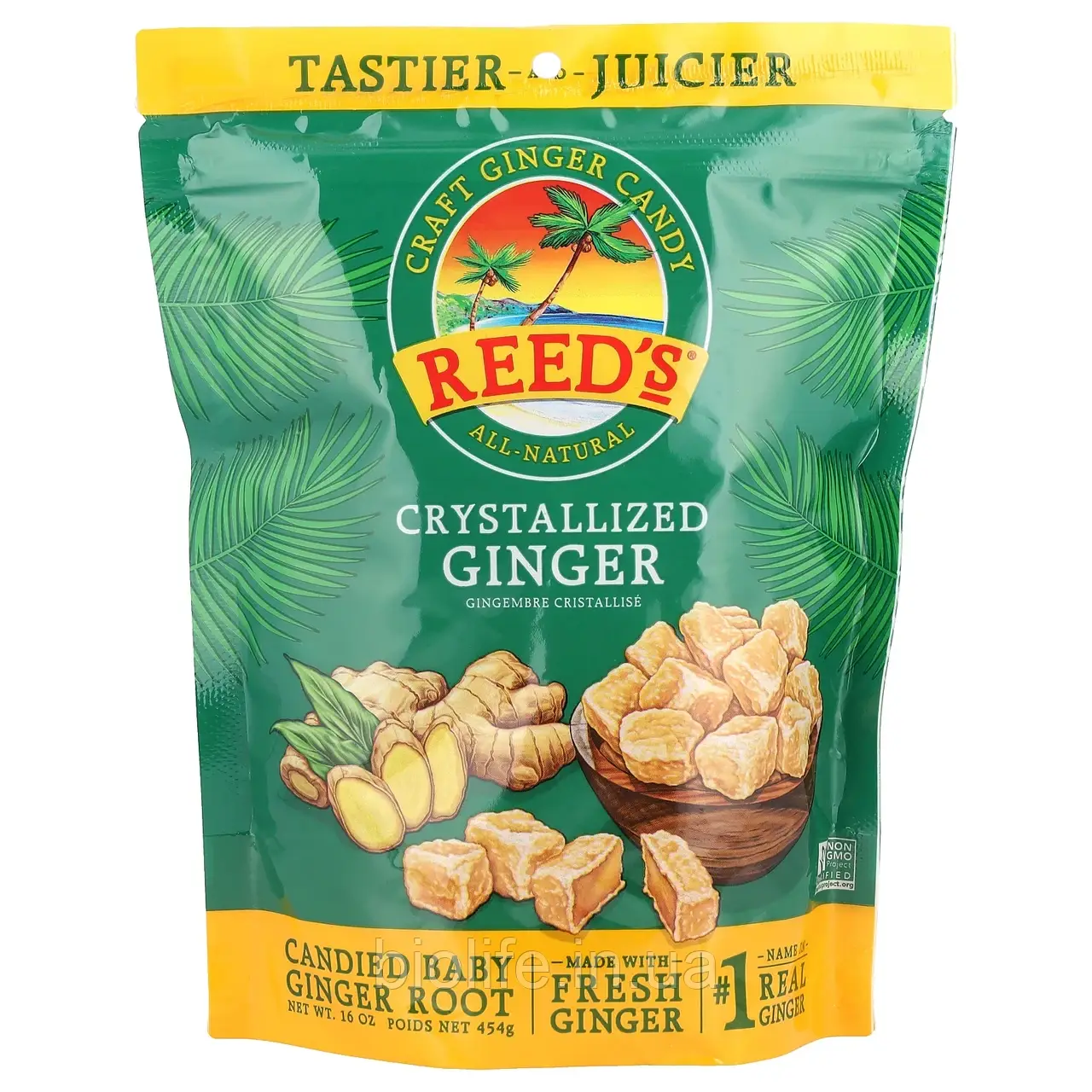 Reed's, Craft Ginger Candy, кристалізований імбир, 454 г (16 унцій) оригінал, фото 1