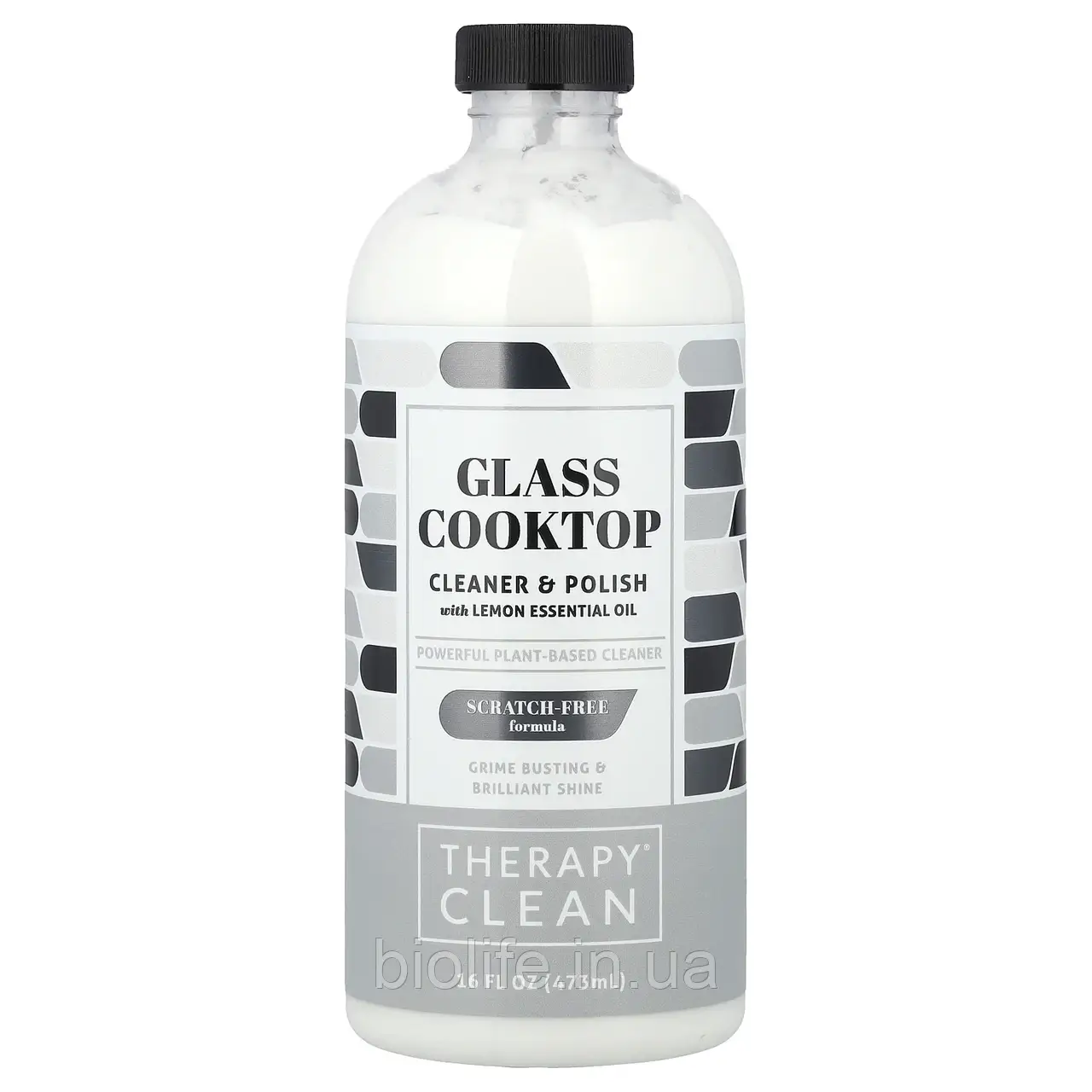 Therapy Clean, Glass Cooktop Cleaner & Polish with Lemon Essential Oil, 16 fl oz (473 ml) оригінал, фото 1