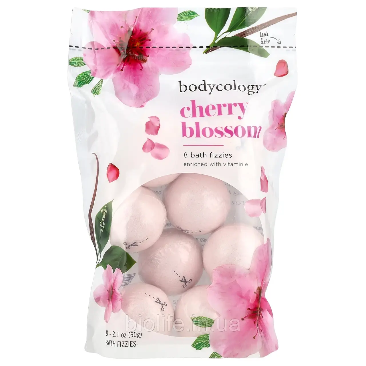Bodycology, Cherry Blossom, 8 ароматизаторів для ванн, 60 г (2,1 унції) оригінал, фото 1