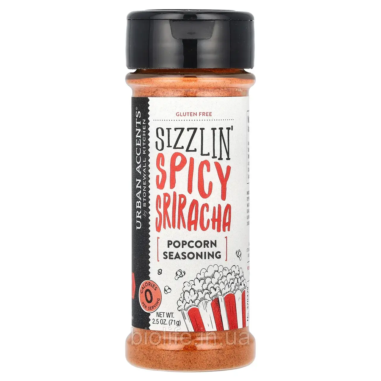 Urban Accents, Приправа для попкорну, гострий шрирача (2,5 унції) оригінал, фото 1