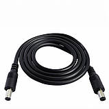Кабель на 3 метри DC 5.5х2.5 на DC 5.5х2.5 (2 штекери), Black, фото 6