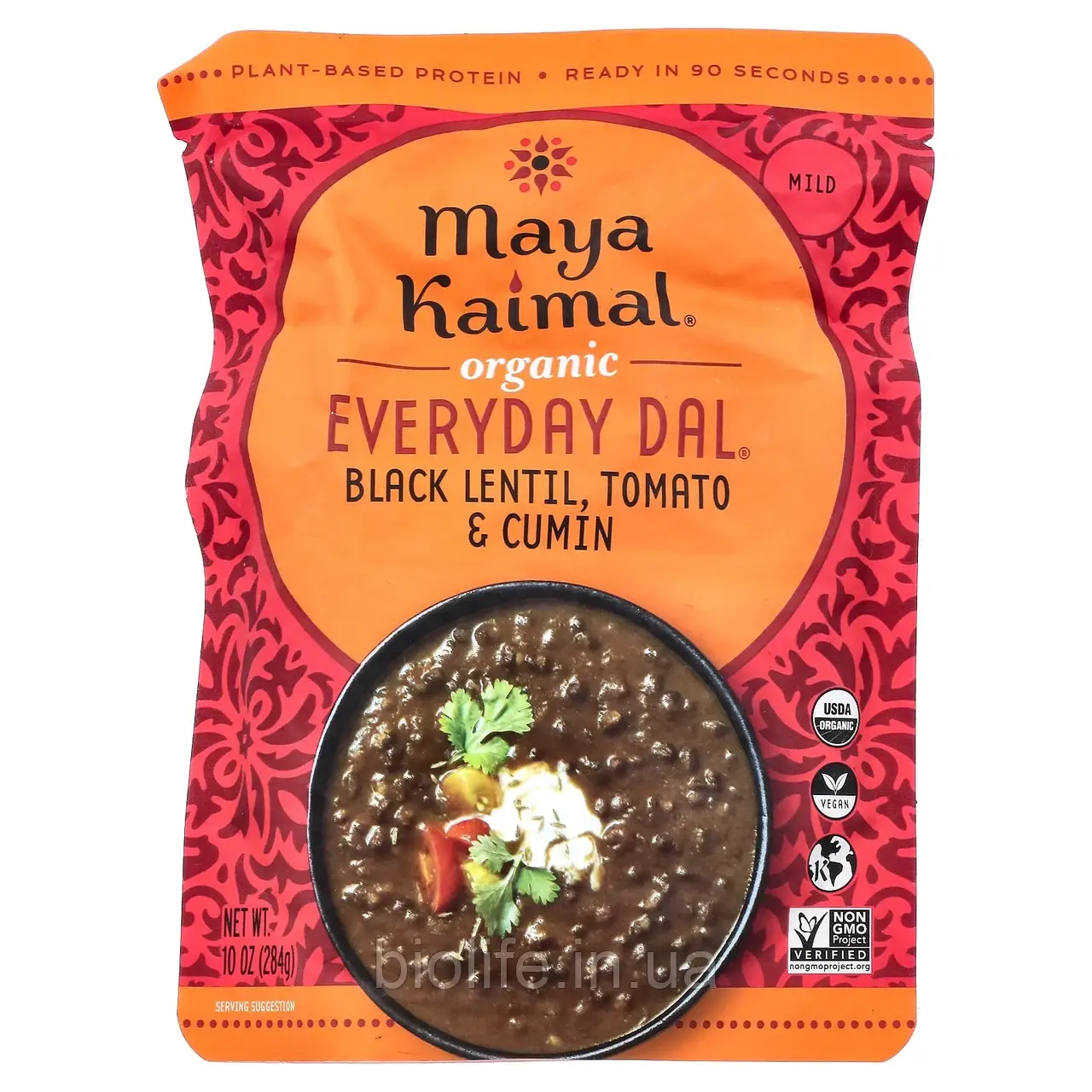 Maya Kaimal, Organic Everyday Dal, чорна сочевиця, томат і кмин, 284 г (10 унцій) оригінал, фото 1
