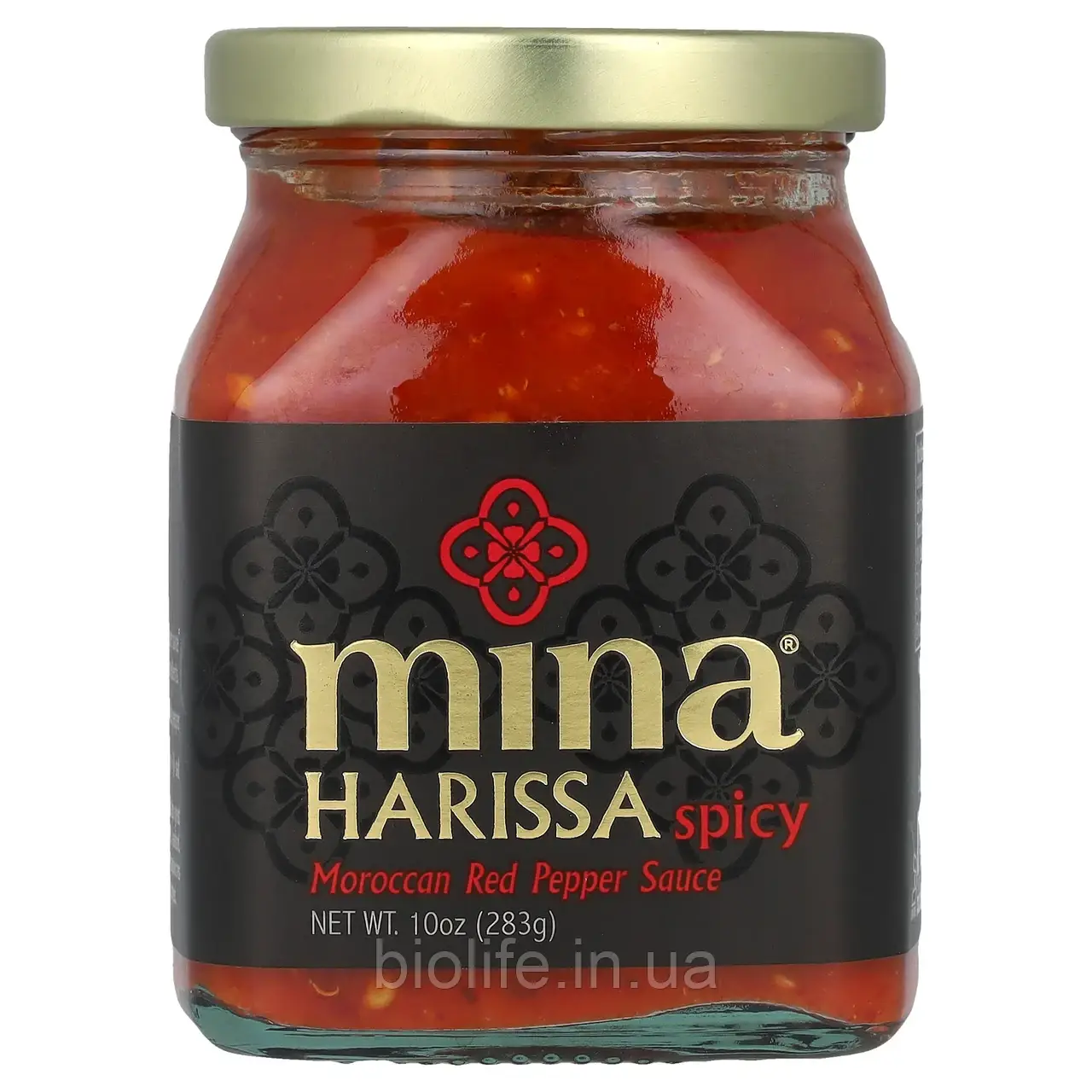 Mina, Harissa Spicy, марокканський соус із червоного перцю, 283 г (10 унцій) оригінал, фото 1